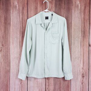 Todd Snyder Mens Medium Rayon Hollywood Shirt Slim Fit Camp Collar Mint